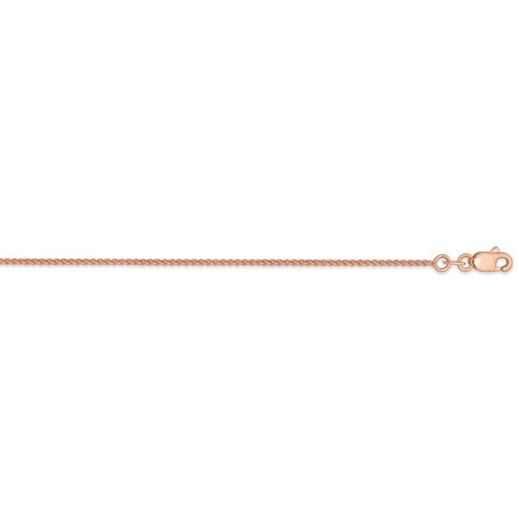 1mm 14k Rose Gold Solid Polished Spiga Chain Necklace, 30 Inch - Picture 2 of 5